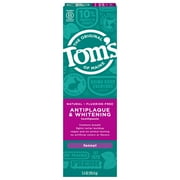 Tom's of Maine Fluoride-Free Antiplaque & Whitening Natural Toothpaste, Fennel, 5.5 oz.