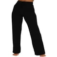 thumbnail image 4 of PENGXIANG Womens Knit Drawstring Pants Straight Wide Leg Solid Color Yoga Sweatpants Loose Fit Soft Long Pants, 4 of 8