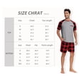 thumbnail image 6 of MINTREUS Men's Pajamas Colors Contrast Short Sleeve Round Neck 2-piece Set Men's Loose Shorts Casual Set Raglan Pajamas, 6 of 6