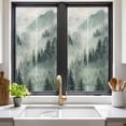thumbnail image 3 of Green Mountain Window Privacy Film, Misty Forest Nature Woodland Pine Tree Landscape Static Cling UV Sun Blocking Tint Film Heat Control Windows Films for Bedroom Window Stickers 17.7"x39.3", 3 of 8