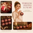 thumbnail image 5 of Aurorax Shatterproof Christmas Ball Ornaments,6 Pack Christmas Tree Ornaments Balls Sets,Golden Floral Red Plastic Hanging Holiday Party Home Decor Indoor Outdoor, 5 of 7