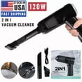 thumbnail image 3 of 120W Car Auto Home Cordless Handheld Vacuum Cleaner Portable Rechargeable Duster, 3 of 6