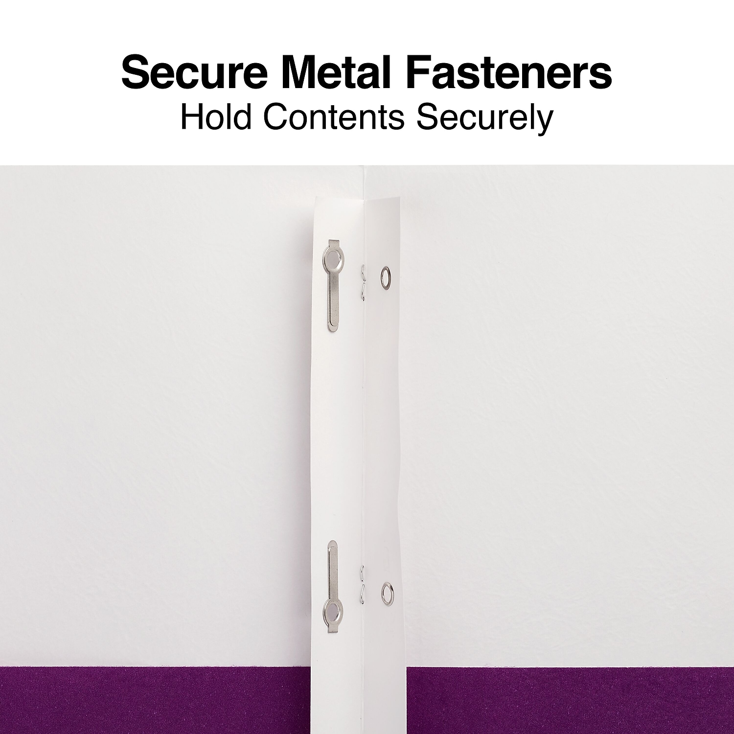 Staples School Grade 2 Pocket Folder with Fasteners Purple 25/BX 27544-CC