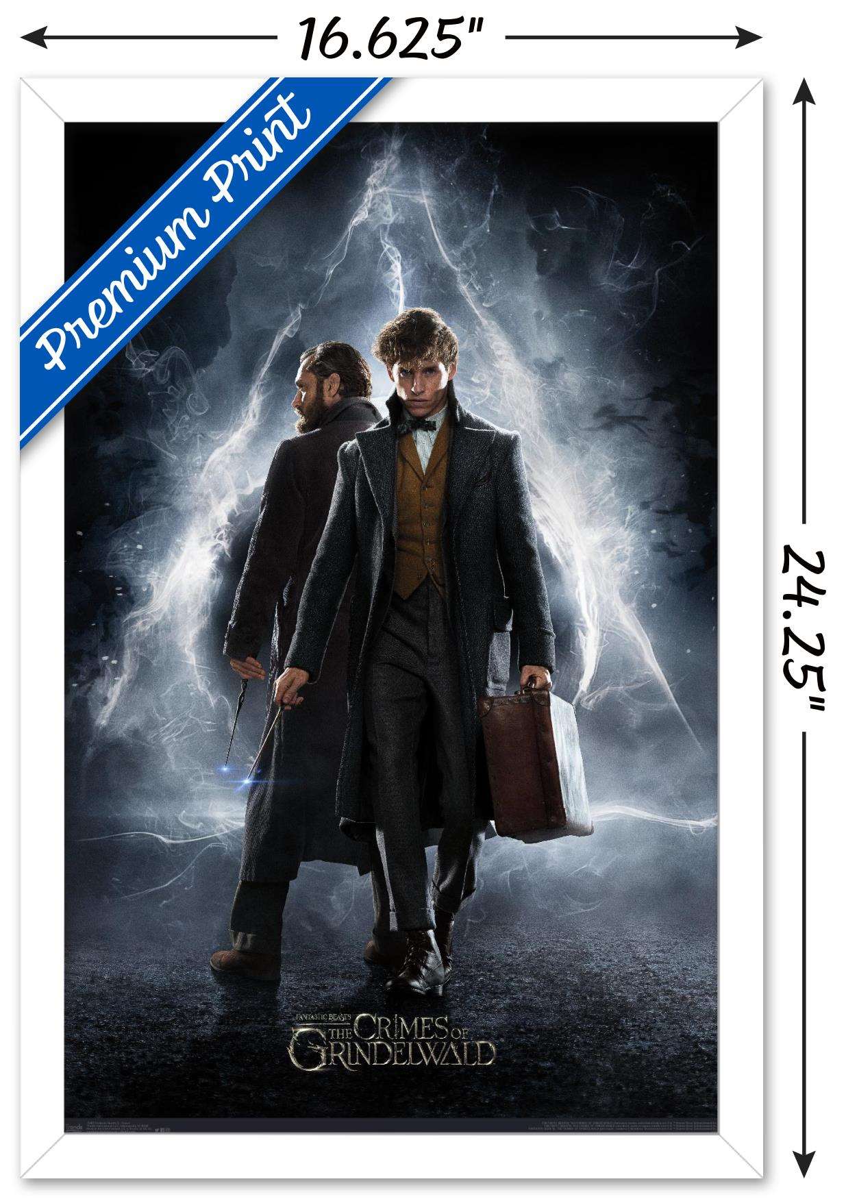 Fantastic Beasts: Crimes Of Grindelwald - Teaser Wall Poster, 14.725" x 22.375", Framed