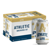 Athletic Brewing Company Athletic Lite, Light Non-Alcoholic Beer, 12 fl oz Cans, 6 Pack, 0.5% ABV