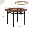 thumbnail image 4 of 42 Inch Round Dining Table Set with 4 Walnut Chairs and PU Leather Seats for Dining Room, 4 of 8