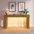 thumbnail image 5 of Gelloan 63" Long Console Table, Wooden Narrow Rectangular Sofa Table Behind Couch, Farmhouse Entryway Table for Entrance, Hallway, Living Room,Light Brown, 5 of 6