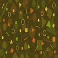 thumbnail image 1 of Ahgly Tapis d'Intérieur Lavable en Machine Carré Transitionnel Jaune Foncé Vert, 4 Pieds Carré, 1 of 7