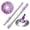 Purple allsteel exp, variant on HannLk Spin Mop Builts In Wringer Replaceable Head Stainless Steels Telescopic Stick