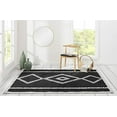 thumbnail image 2 of Momeni Monaco Polyester Contemporary Indoor Area Rug, Black, 2 X 3, 2 of 5