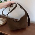 thumbnail image 4 of Bolso Bandolera Ante para Mujer Con Correa Ajustable Hobo El (café), 4 of 8