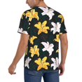 thumbnail image 2 of KLL Lilies Flowers for Men's Baseball Shirts,Short Sleeve Casual Shirts Button Down Shirt for Men Beach Summer Wedding Shirt-Large, 2 of 7