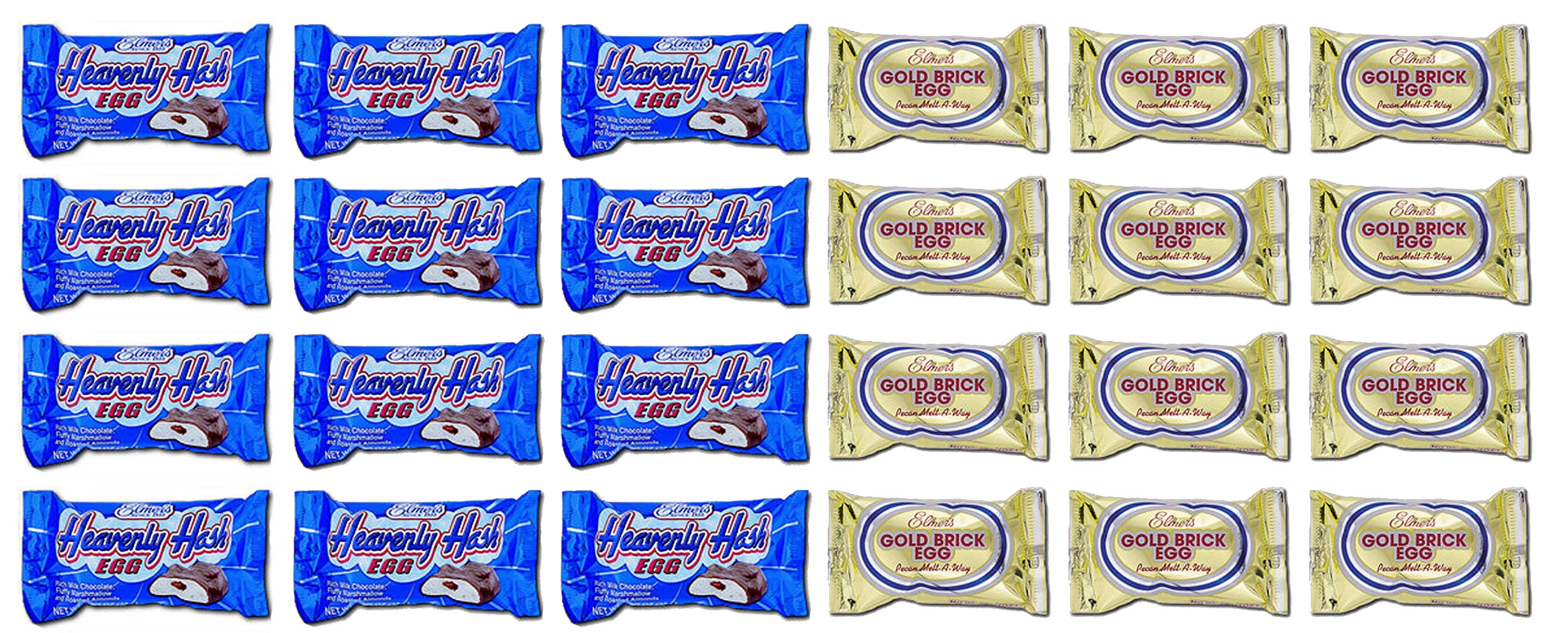Elmer's Chocolate Heavenly Hash Eggs & Gold Brick Eggs 24 each, Makes