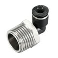 thumbnail image 3 of Push to Connect Tube Fitting Male Elbow,6mm Tube OD x 1/2 NPT Thread Pneumatic Air Push Fit Lock Fitting, 3 of 3