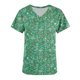 thumbnail image 2 of Tops Cortos para las Mujeres Impreso Bolsillo V-Cuello Enfermera Estilo Blusa, Casual Y Cómodo Manga Corta Superior, 2 of 5