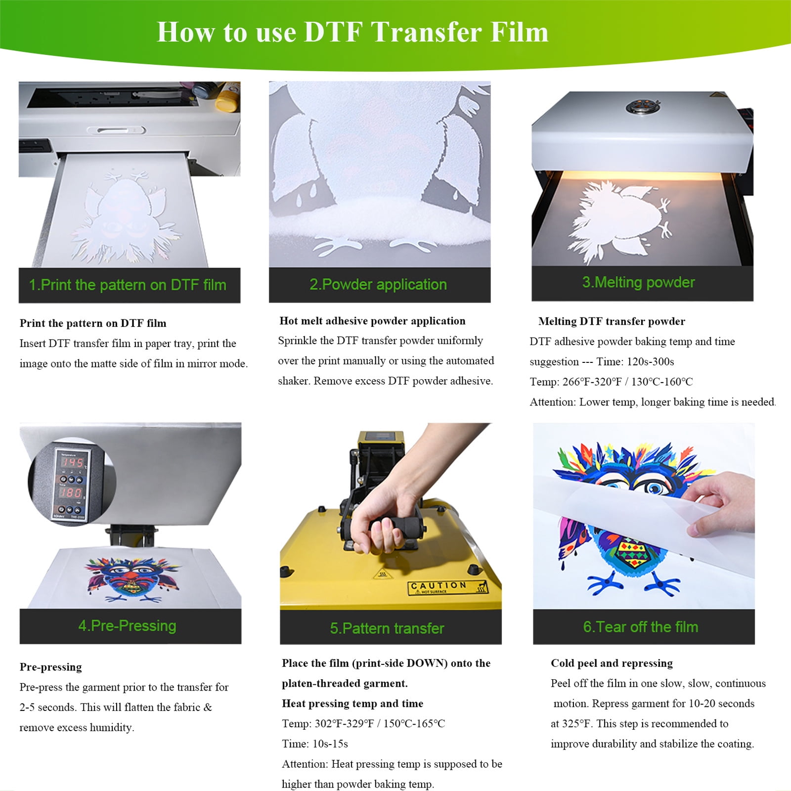 CenDale DTF Transfer Film and Powder Kit - 30 Sheets A4 DTF Film for  Sublimation, 14oz White Medium DTF Powder, Direct-to-Film Transfer for Any  Fabric, DTF Star… [Video] [Video] in 2023