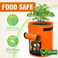 thumbnail image 4 of Bolsas de cultivo Planter Gardzen de 10 galones, paquete de 6 con asas, 4 of 6