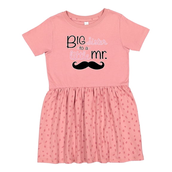 Inktastic Big Sister to a Little Mr. Girls Toddler Dress