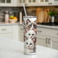 thumbnail image 6 of Sweet Ragdoll Cats 20oz Insulated Water Bottle Skinny Tumbler Includes Straw, 6 of 7