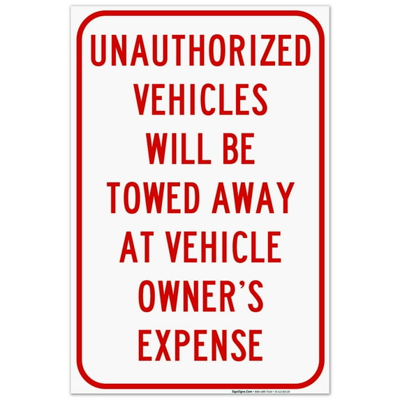 No Parking Sign, Private Property Sign, 24x36 Corrugated Plastic