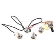thumbnail image 4 of Yuarrent Interruptor Kit de arnés de cableado de guitarra eléctrica Parte de tono Palanca Tapa de punta plateada Ajuste Suministros de Accesorios para instrumentos musicales, 4 of 6