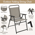 thumbnail image 4 of Renwick Foldable Dining Chairs with Backrest and Armrests, Set of 2, Brown, 4 of 8