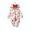 Red, variant on QUOTAY Baby Romper Cute Hooded Design with Heart Bow Zipper and Strawberry Print Cozy Winter Outfit for Girls Long Sleeve Bodysuit Red,12M