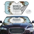 thumbnail image 2 of Balery World Travel Windshield Sun Shade, Car Front Window Sunshade Cover ,Automotive Interior Portected Blocks Uv Rays For Car Pickup Truck Suv Accessories- Medium, 2 of 7