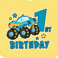 thumbnail image 4 of Inktastic 1st Birthday Monster Truck Boys Baby Bib, 4 of 4