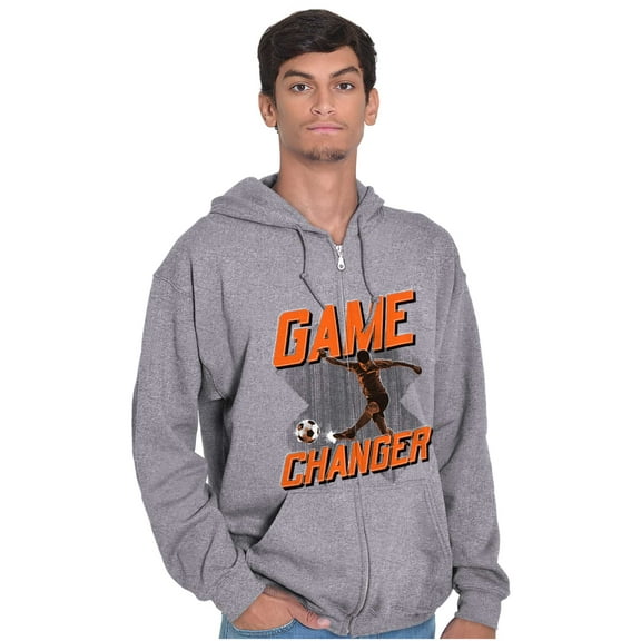 Soccer Player Fan Game Changer Zip Hoodie Sweatshirt Men Brisco Brands S