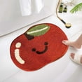 thumbnail image 4 of HomeDM Fruit Bath Mats, 15.7" x 23.6" Microfiber Soft Absorbent Bathroom Rugs, Machine Washable Non-Slip Bath Mat Rug for Kitchen Bedroom Living Room, Apple, 4 of 6