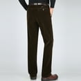 thumbnail image 6 of XUNKUSGA Work Pants for Men Classic Fit Stretch Corduroy Men's Pants Expandable Waist Flat-Front Pants for Men Solid Color High Waist Mens Dress Pants S-4XL Brown, 6 of 8