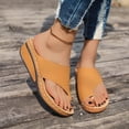 thumbnail image 4 of Dakaela Womens Leather Wedge Sandals Arch Support Orthopedic Flip Flops Non Slip Summer Walking Slides, 4 of 6