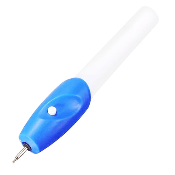 Kole Imports - Battery Operated Engraving Pen for Various Surfaces Metal Glass Wood Ceramics - White