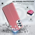 thumbnail image 5 of Phone Case for Samsung Galaxy A53 5G Case, Smart Clear View Window Luxury Slim Mirror for Galaxy A53 Case with Kickstand, Leather Hard PC Flip Shockproof Protective Cover Samsung A53 Case, Pink, 5 of 14