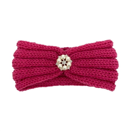 

nsendm Knitted Solid Headwear Girls Toddler Baby Hairband Headband Boys Baby Care Baby Girl Headband with Bow Hairband D One Size