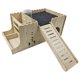thumbnail image 4 of Casa de madera para cobayas, casita de juegos, hábitat decorativo, refugio interior resistente para cobayas enanas. Con hervidor de agua, 4 of 9