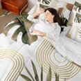 thumbnail image 4 of Homewish Rustic Boho Bohemain 7-Piece Twin Bedding Sets,Modern Aesthetic Artistic Bedding Comforter Set,Gold White Brown Sheet Sets For Teens,Ultra Soft Home Decor Reversible, 4 of 8