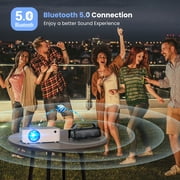 FANGOR WiFi Bluetooth Projector, Portable Movie projector Native 1080P for Home &Outdoor, Full HD Video Projector Compatible with Phone/Laptop/PC/ TV Stick/USB/SD card (Tripod included)