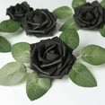 thumbnail image 5 of Goyunwell Artificial Flowers 50pcs Real Looking Black Foam Fake Roses with Stems for DIY Wedding Bouquets Centerpieces Arrangements Party Tables Home Halloween Decorations, 5 of 5