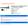 thumbnail image 2 of Outer Drag Link - Compatible with 1969 - 1974 Chevrolet K10 Pickup - Quick Steer, 2 of 2