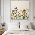 thumbnail image 4 of Spring Floral Wall Art Painting on Canvas, Yellow Flowers Pastoral Botanical Rustic Canvas Art Home Prints Wall Art Framed Modern Artwork for Living Room Bedroom Wall Decor 12x12in, 4 of 9