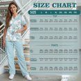 thumbnail image 7 of Yspwyqan Cloud Cat Scrub Set for Women Medical, 2 Piece Short Sleeve V-Neck Scrubs, Stretchy Comfortable Quick Dry Shirts with Pockets for Nurse Pediatric, Size XL, 7 of 7