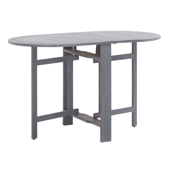 Patio Table Gray 47.2"x27.6"x29.1" Solid Wood
