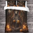 thumbnail image 3 of Halloween Witch Bedding Set 3 Piece AI Animation Printed Microfibre Zip Duvet Cover, 3 of 5