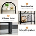 thumbnail image 6 of Memoryfield 5 Tier Arched Bookshelf, Industrial Open Back Bookcase, Modern Freestanding Display Shelving Unit Storage Rack with Metal Frame for Bedroom Living Room, Black, 6 of 8