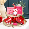 thumbnail image 3 of Eastvita 6PCS Valentines Day Tray Decorations for The Home,Cute Gnome,Wood Heart Shaped and Bead Garland Decoration (Tray Not Included), 3 of 8