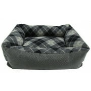 Angle View: Petmate Tartan Plaid Lounger - Assorted Colors 20"L x 15"W