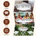 thumbnail image 7 of Grey Christmas Round Tablecloth, Fitted Table Cover with Elastic for 55"-60" Round Tables, Xmas Elk Tree Snowflake Forest Table Cloth Outdoor Indoor Dinning Party Waterproof Tablecloths, 7 of 7