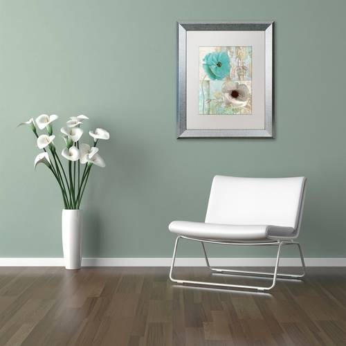 Trademark Fine Art "Beach Poppies II" Canvas Art by Color Bakery White Matte, Silver Frame